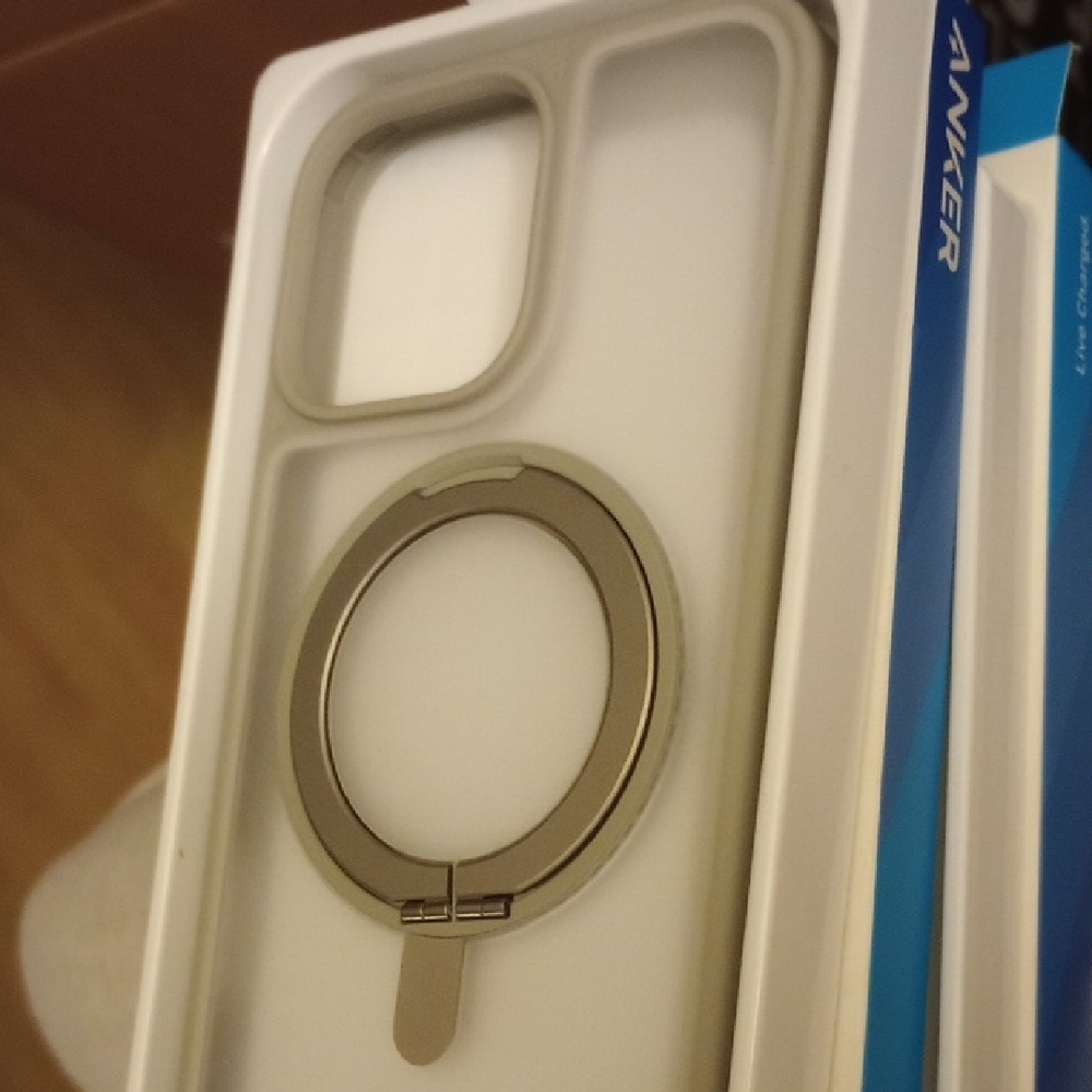 Anker White and Silver Phone Case